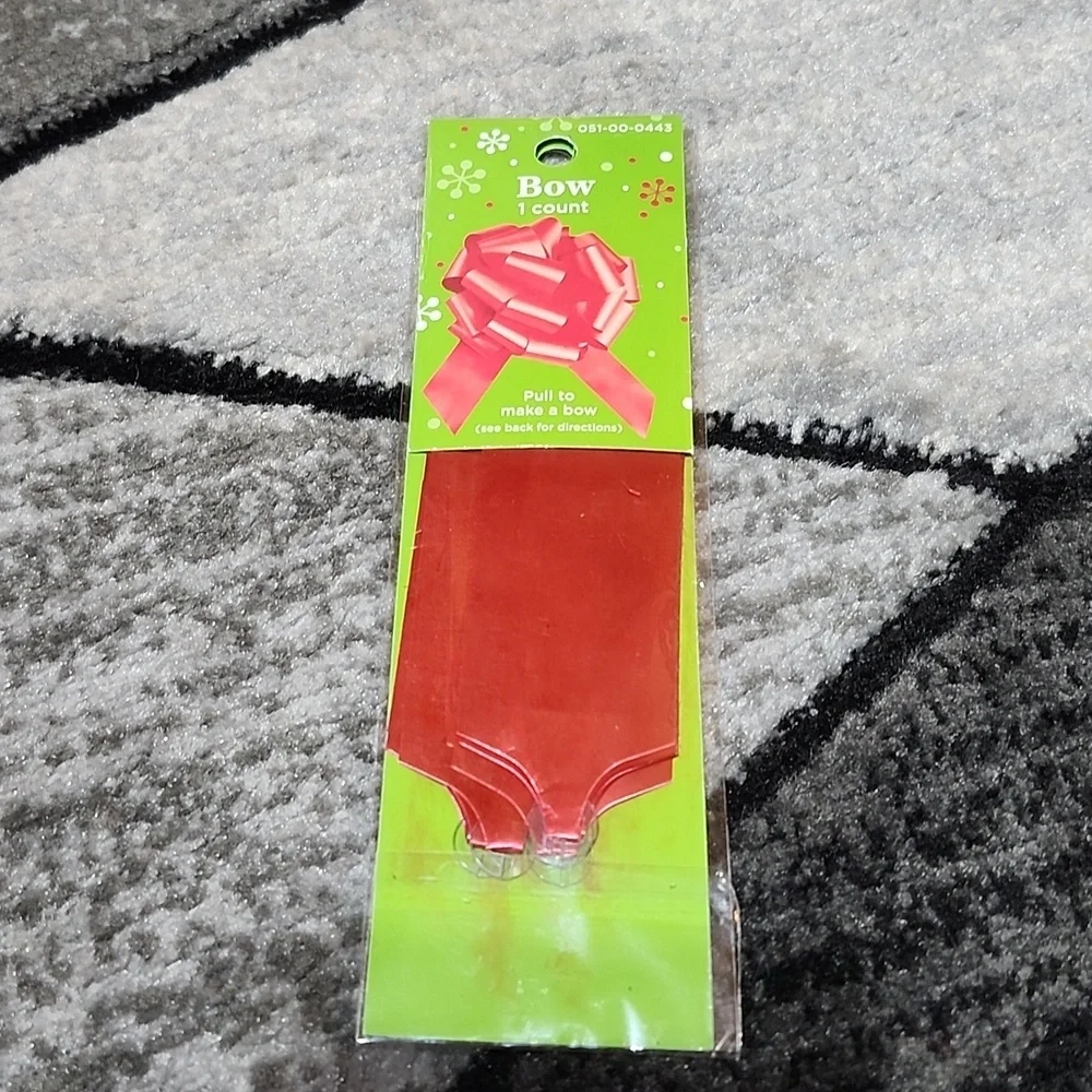 SET-OF-6 RED PULL TO MAKE A BOW GIFT WRAPPING RIBBON BUNDLE